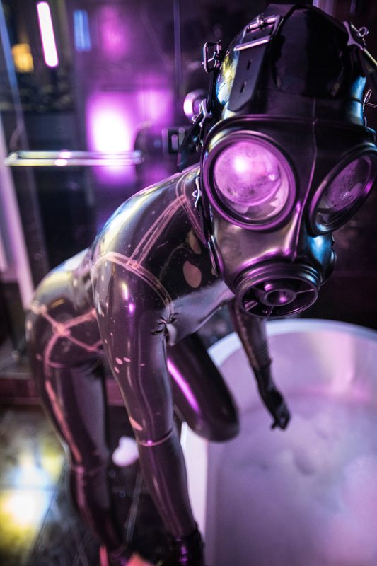 A sexy photograph of Vespa in transparent latex. Tagged with: gasmask. Posted October 2016.