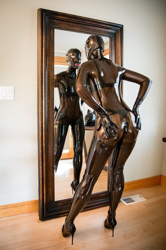 Adventures With Vespa A sexy photograph of Vespa in transparent latex. Posted February 2019.