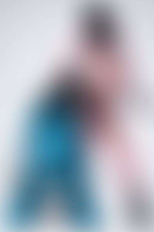 A sexy photograph of Vespa &amp; Cam Damage in transparent &amp; blue latex. Tagged with: gasmask. Posted September 2018.