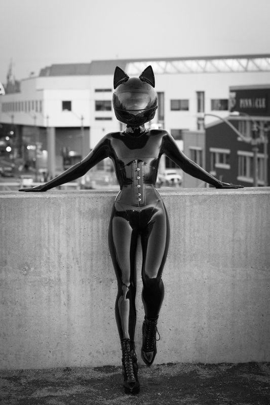 A sexy photograph of Vespa in black latex. Tagged with: in public & space kitten. Posted January 2018.
