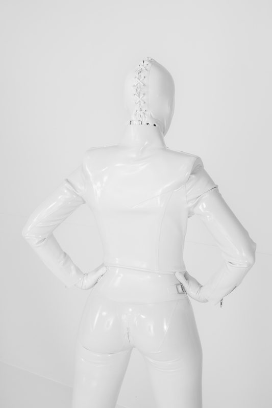 A sexy photograph of Nico in white latex. Posted February 2018.