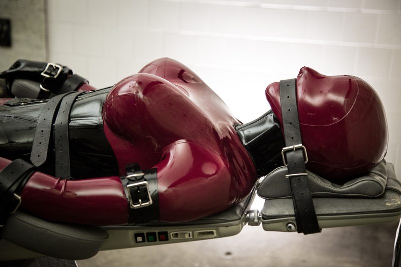 A sexy photograph of Vespa, in red latex. Posted July 2016.