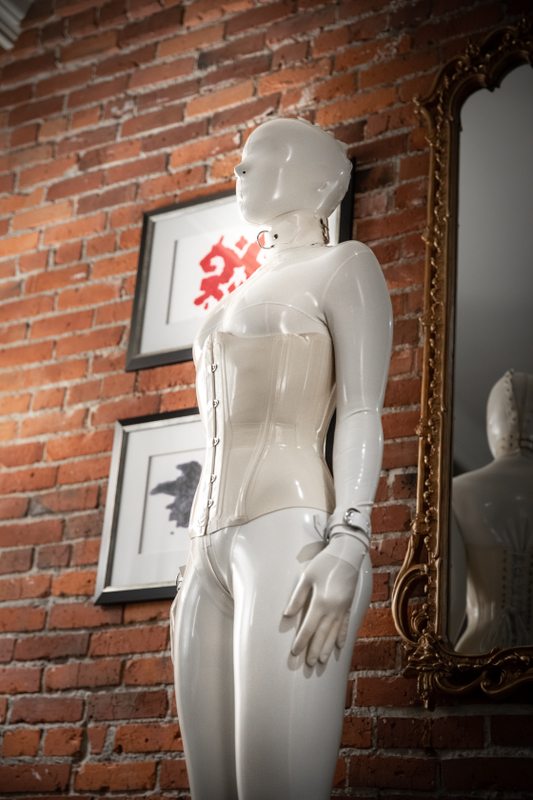 A sexy photograph of Nico in white latex. Posted September 2018.