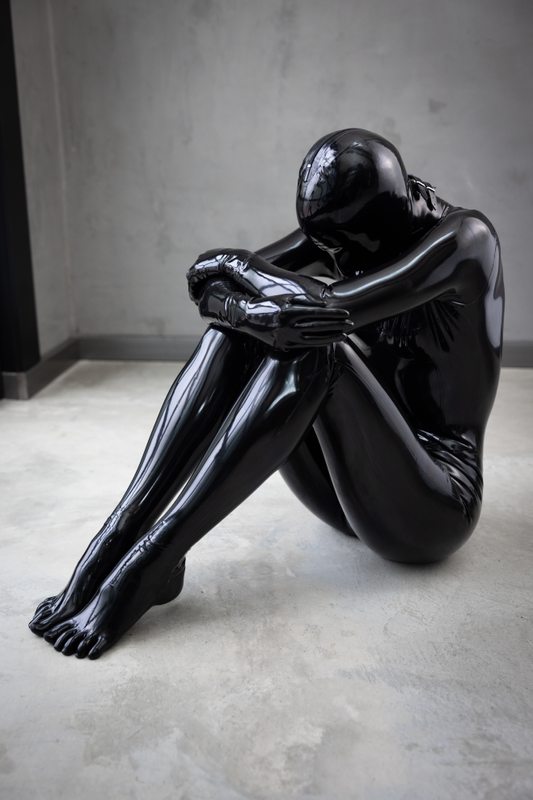 A sexy photograph of Vespa in black latex. Posted October 2022.