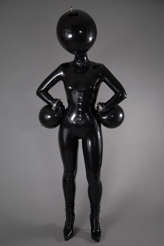 A photo album of Vespa in black latex. Tagged with: bitchsuit, inflatable & armbinder. Posted March 2015.