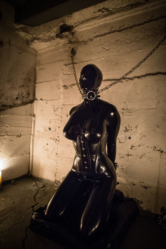 A sexy photograph of Vespa, in black latex. Posted March 2016.