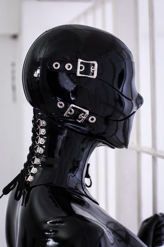 A sexy photograph of Vespa in black latex. Tagged with: neck corset. Posted October 2016.