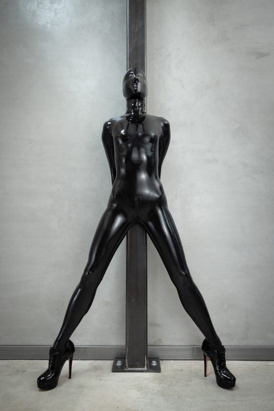 A sexy photograph of Vespa in black latex. Posted October 2021.
