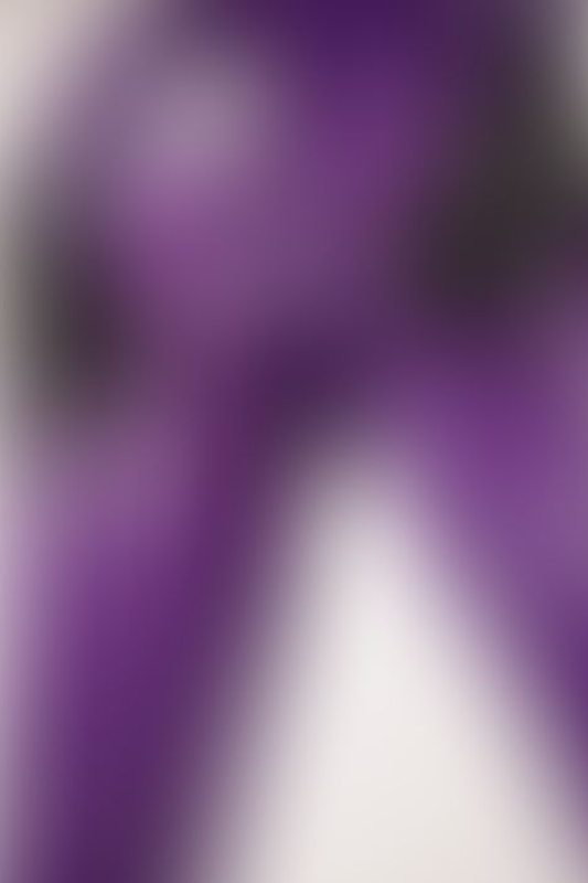 A sexy photograph of Cam Damage in purple & pink latex. Posted March 2018.