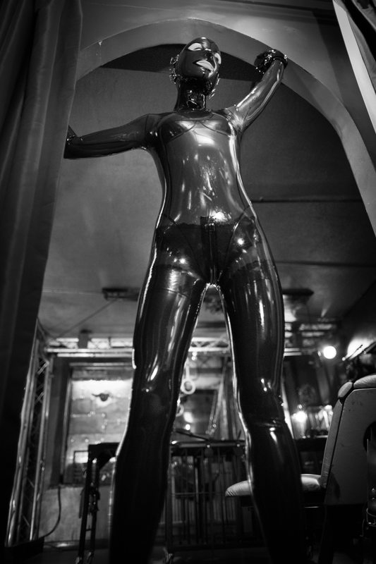 A sexy photograph of Vespa in transparent latex. Posted October 2016.