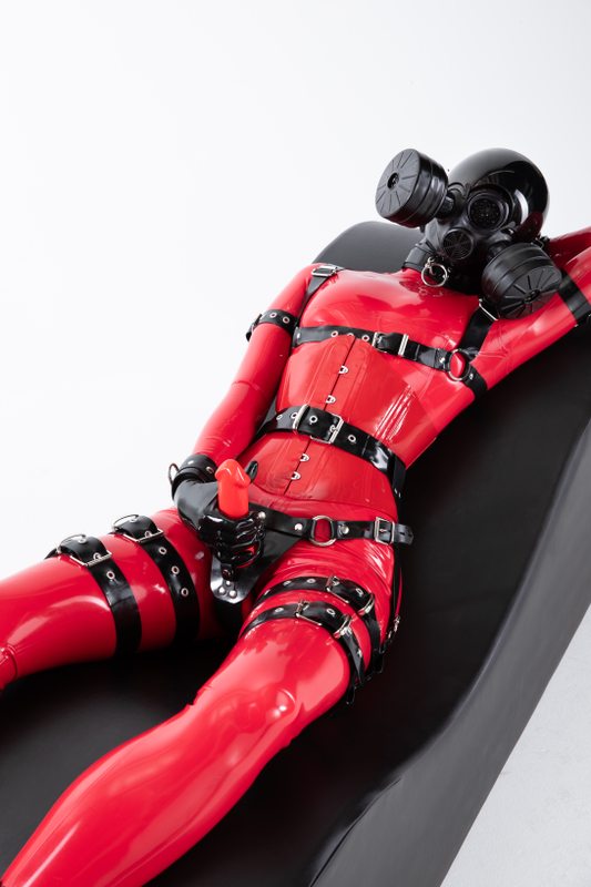 A sexy photograph of Vespa in red latex. Tagged with: strapon. Posted September 2018.