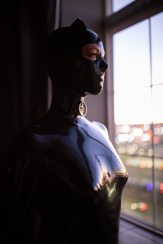 A sexy photograph of Savannah in black latex. Posted June 2016.