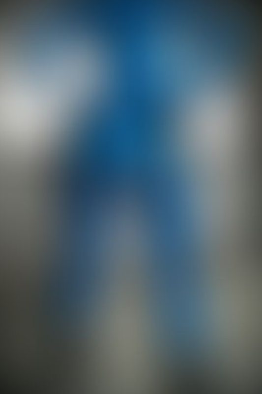 A sexy photograph of Vespa in transparent &amp; blue latex. Posted December 2016.