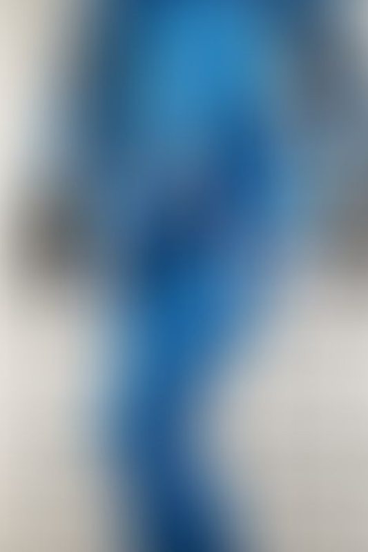 A sexy photograph of Vespa in transparent &amp; blue latex. Posted December 2016.