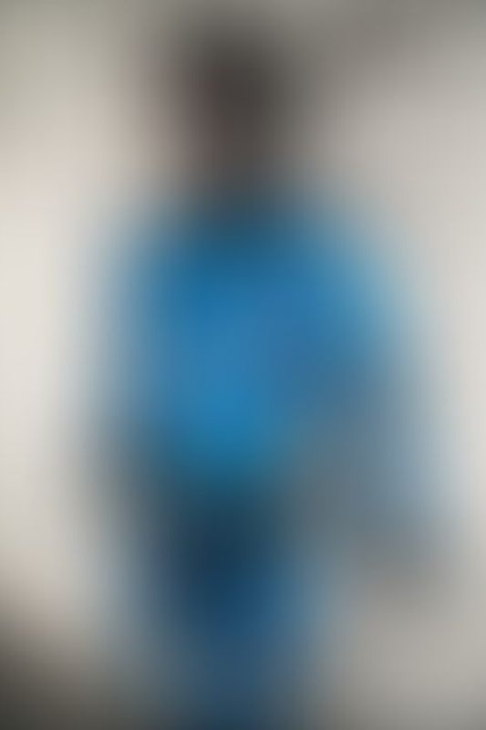A sexy photograph of Vespa in transparent &amp; blue latex. Posted December 2016.