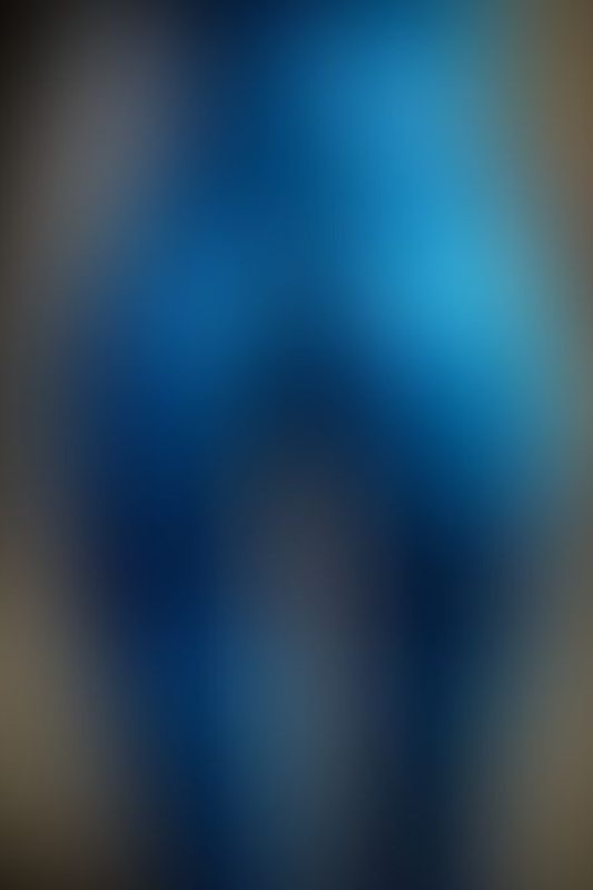A sexy photograph of Vespa in transparent &amp; blue latex. Posted December 2016.
