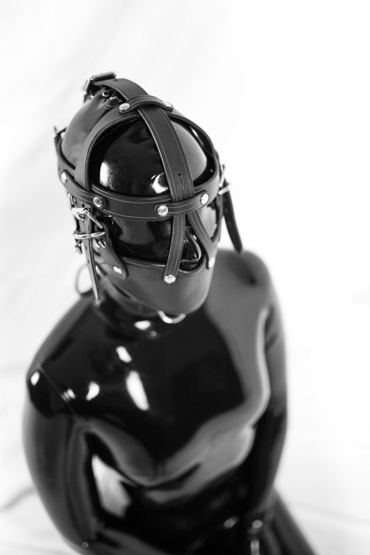 A sexy photograph of Vespa, in black latex. Tagged with: muzzle. Posted December 2014.