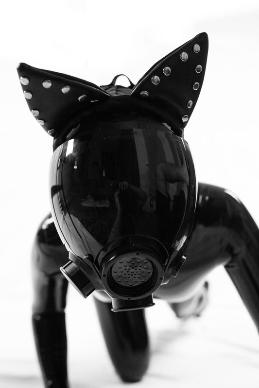A sexy photograph of Vespa, in black latex. Tagged with: space kitten & gasmask. Posted December 2014.