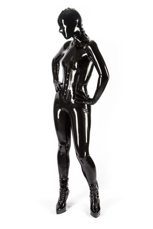 A sexy photograph of Vespa, in black latex. Posted April 2015.