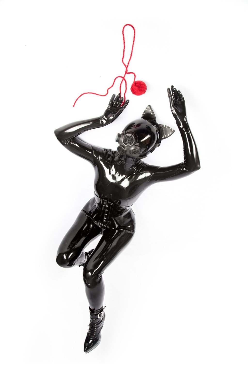 Space Kitten Returns A photo album of Vespa, in black latex. Tagged with: space kitten & gasmask. Posted April 2015.