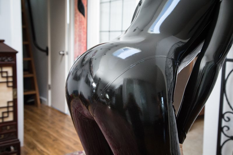 A sexy photograph of Vespa, in black latex. Posted April 2015.