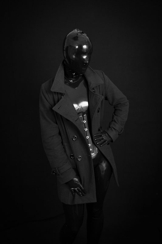 A sexy photograph of Vespa, in black latex. Posted January 2015.