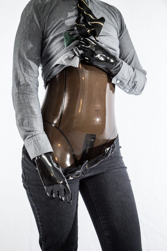 A sexy photograph of Vespa in transparent latex. Posted January 2015.