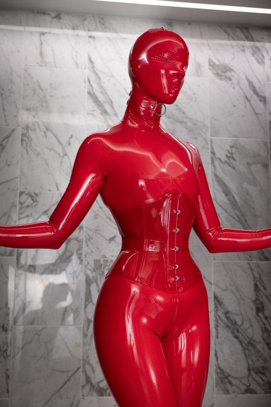 A sexy photograph of Vespa in red latex. Posted September 2021.