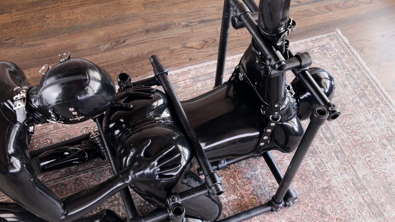 A sexy video of Vespa &amp; Faeriere in black latex. Tagged with: fucking machine &amp; armbinder. Posted July 2025.