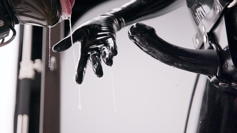 Wrapped in Plastic A sexy video of Vespa & Cam Damage in black & transparent latex. Tagged with: drool, strapon, gagged & vibrator. Posted April 2020.